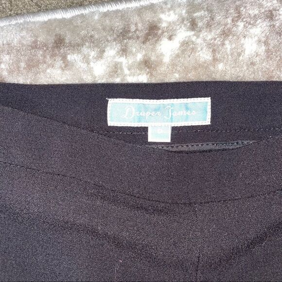 Draper James pants trousers pull on ponte knit black semi stretch side zipper 0 - Picture 5 of 8